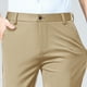 thumbnail image 4 of Pantalones de traje rectos holgados con botones de color liso para hombre, pantalones largos de poliéster para hombre, 4 of 8