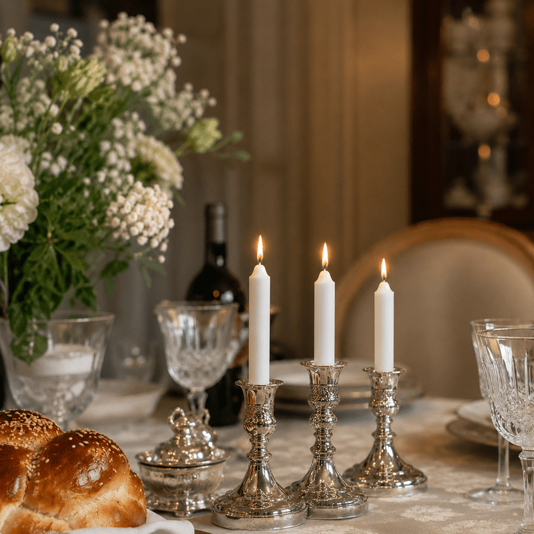 White Shabbos Taper Candles, 72 Count, 3 Hour Burn photo 2