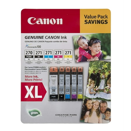 Canon PGI-270XL, CLI-271XL CMYK Ink Cartridges Value Pack (5 (Best Value Printer Cartridges)