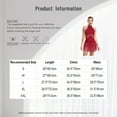 thumbnail image 5 of iiniim Women Rhinestone Fringe Leotard Figure Skating Performance Costume Halter Backless Bodysuit Black M, 5 of 5