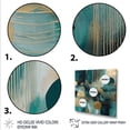 thumbnail image 3 of Designart "Contour Circles in Vivid Emerald and Gold V" Abstract Wall Art - Modern Gold Abstract Shapes Hallway Wall Art Decor, 3 of 6