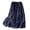 A-Navy410, variant on Wxolcjlv Womens Linen Maxi Skirt Elastic Waist Multi Layer Flowy Casual Long Skirt