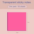 thumbnail image 1 of Ensemble de Notes Adhésives Transparentes 50 Feuilles Bloc-Notes Imperméable Autocollants pour Papeterie École Bureau, 1 of 7