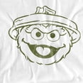 thumbnail image 2 of Sesame Street Oscar The Grouch Mono Women's Crop Top T-Shirt, White, Large, 2 of 5