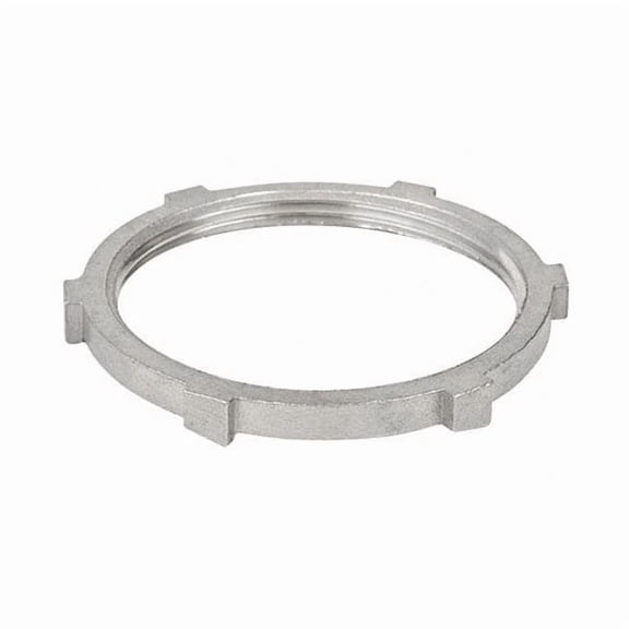 IMC Locknut, 1-1/4 in, Threaded, 316 Stainless Steel, Polished, Silver S61200LN00