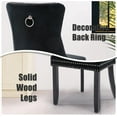 thumbnail image 6 of JESTOP Velvet Dining Chairs Set of 4, Tall Back Side Chair, Modern Upholstered High-end Tufted Side Chair with Button Back Ring, Solid Wood Legs (Black), 6 of 8