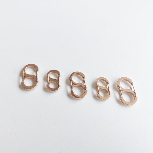 Hebilla en forma de S de acero inoxidable con ocho hebillas en forma de S, hebilla de resorte de doble cabeza, mini hebilla para colgar rápidamente al aire libre, accesorios de joyería