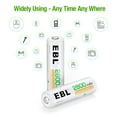thumbnail image 3 of EBL AA Batteries Rechargeable 2800mAh General Purpose Nimh Double a Batteries,  28 Pack, 3 of 7