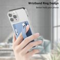 thumbnail image 4 of 9.5 X 6.5cm PU Leather Card Holder Magnetic Patch Credit ID Card Mobile Phone Back Pocket Wallet Case Phone Stand For Car, 4 of 9