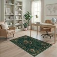 thumbnail image 2 of ODIKA Dining Under Mushroom Insect Print Botanical Woodland Border Vintage for Dorm Room, Small Living Apartment, Stain Resistant Low Profile, 2 of 7