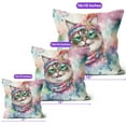 thumbnail image 4 of Hippie Ragdoll Portrait Watercolor Tie-Dye Vintage Styles Pillow Cushion Double Sided Cat Lover Kitten Owner Gifts Idea Throw Pillow - 00014, 4 of 4