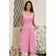 thumbnail image 4 of Vestido largo Dokotoo 2025 de verano con botones, rosa fruncido, 4 of 6