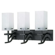 Nuvo Cubica 60/006 3-Light Vanity - 19.625W in. - Textured Black