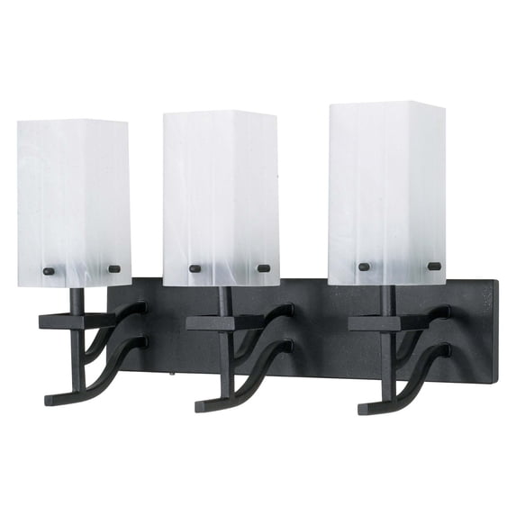 Nuvo 60-006 - Cubica - 3 Light - 20" - Vanity - w/ Alabaster Swirl Glass