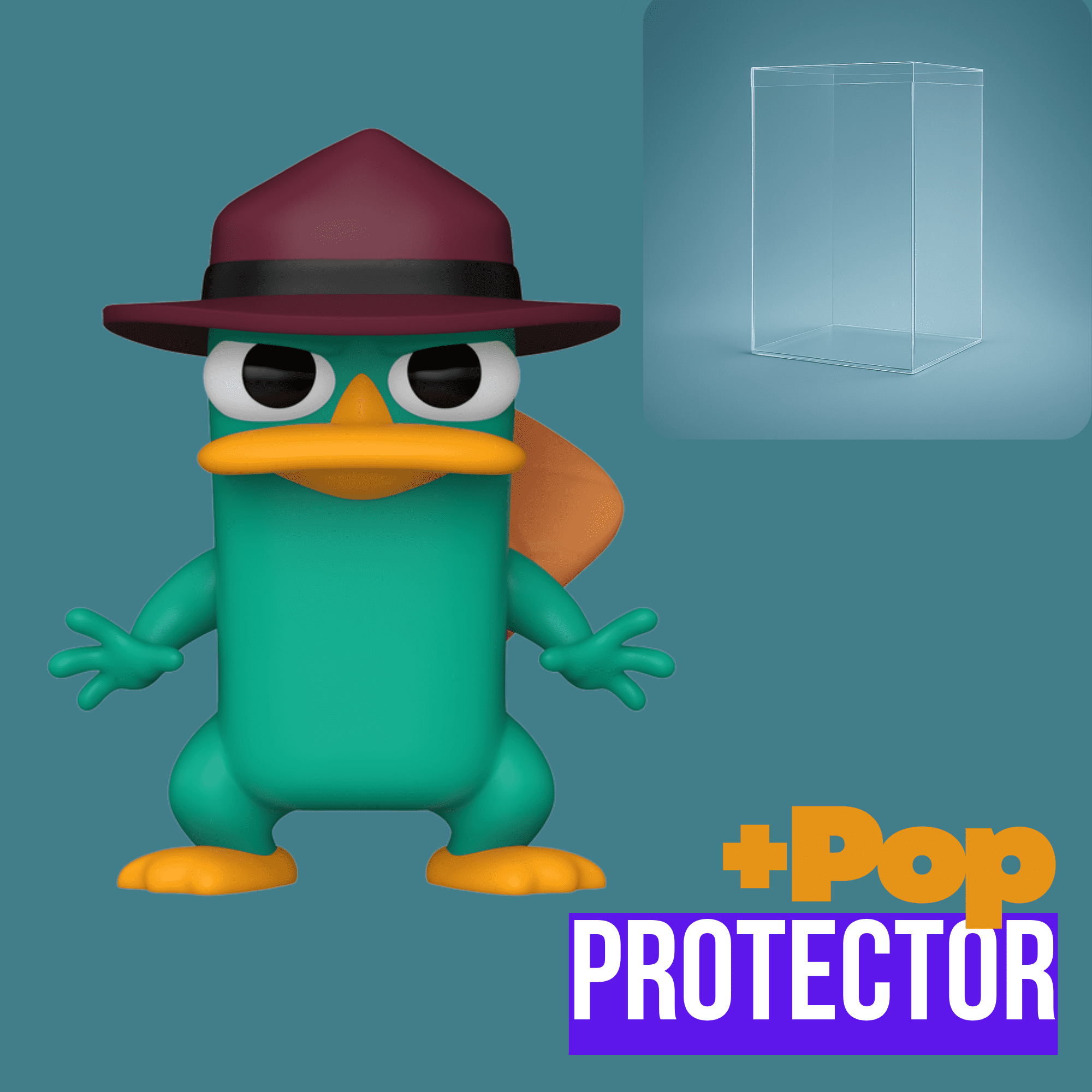 Funko POP! Disney Phineas & Ferb - Agent P #1627 Vinyl Figure - Bundle with Pop Protector