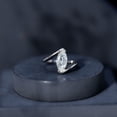 thumbnail image 6 of Rosec Jewels Lab Grown Diamond Marquise Engagement Ring 2 Carat - Solitaire Diamond Bypass Ring for Women - EF-VS Grade Certified, 18K White Gold, US 3.00, 6 of 7