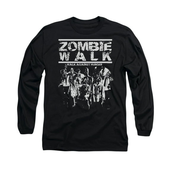 Zombie Walk Against Hunger Funny Adult Long-Sleeve T-Shirt