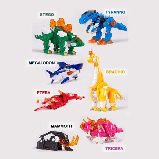 Miniforce Super Dino 7 Dinosaurs Transformed into one Robot Toy