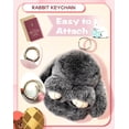 thumbnail image 4 of Bunny Keychain Keychain with Tin, Handmade Soft Bunny PomPom Charms for Easter Birthday Gift, 4 of 6