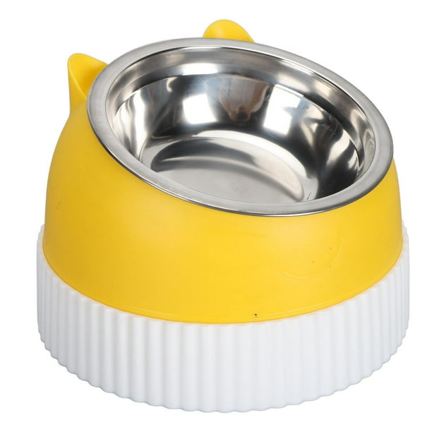 Cuenco Elevado Para Gatos, Inclinado 15, De Plástico Antideslizante, Comedero Más Lento, Cuencos Dobles Para Gatos Y Cachorros, Diseño De Máxima Comodidad, Fácil De Limpiar,