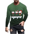 thumbnail image 2 of Blusas y camisas de manga larga y cuello redondo para hombre, camisetas casuales con estampado de moda y cuello redondo, blusas de licra de manga corta para hombre., 2 of 5