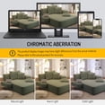 thumbnail image 3 of CARZZI LIFE 60 Inch Oversized Chaise Lounge Chair Indoor, Corduroy Boneless Chaise with Armrests & Backrest /2 Pockets /3 Pillows, Lounge Sofa Bed for Adults Living Room (Green), 3 of 9