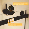 thumbnail image 5 of Frameless Double Sliding Shower Door 44-48 "W x 74" H, 5/16 "(8mm) Tempered Glass, Explosion Proof Film, Stainless Steel Handle, Square Tube Track, Brushed Nickel, 5 of 22