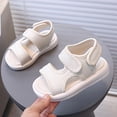 thumbnail image 2 of Viluyesy Boys Sandals - Toddler Open Toe Fabric Walking Shoes - Summer Casual Beach Non-Slip Lightweight Infant First Walker Sandal Beige Size 8.5, 2 of 10