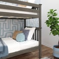 thumbnail image 4 of Max & Lily Solid Wood Twin over Twin Bunk Bed with Ladder on End For Kids, Clay, 4 of 12