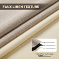 thumbnail image 7 of 100% Blackout Curtains 52x63 in Set of 2, Faux Linen Textured Curtains for Bedroom Living Room, Thermal Insulated Window Drapes with Grommet, Room Darkening & Privacy Protection,Natural Beige, 7 of 7