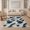 Navy Blue Gray, Pattern 1, variant on ODIKA Modern Abstract Decorative Surface Muted Neutral Brushwork Style Pet Friendly & Kids Safe Play for Playroom, Bedroom, Reading Nook