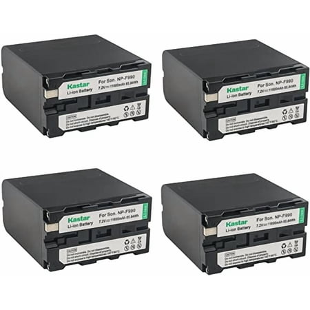 Kastar NP-F990 Battery 4-Pack Replacement for CCD-TR1 CCD-TR11 CCD-TR1100E CCD-TR12 CCD-TR18 CCD-TR2 CCD-TR200 CCD-TR205 CCD-TR215 CCD-TR2200 CCD-TR2300 CCD-TR280 CCD-TR290 CCD-TR3 Camera