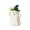 Green,#081, variant on Wizard Ghost Resin Figurine, Star Magic Wand Ghost with Striped Witch Hat Statue Halloween Tiered Tray Table Decor