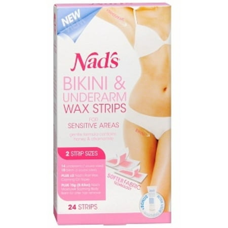 Nad's Bikini & Underarm Strips with Moisture+ Body Balm 24
