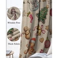 thumbnail image 6 of Beige Christmas Blackout Curtains 54 Inch Length 2 Panels Set for Living Room Bedroom, Xmas Tree Balls Snowman Gingerbread Room Darkening Window Curtains Thermal Insulated Black Out Curtain 52"x54", 6 of 8