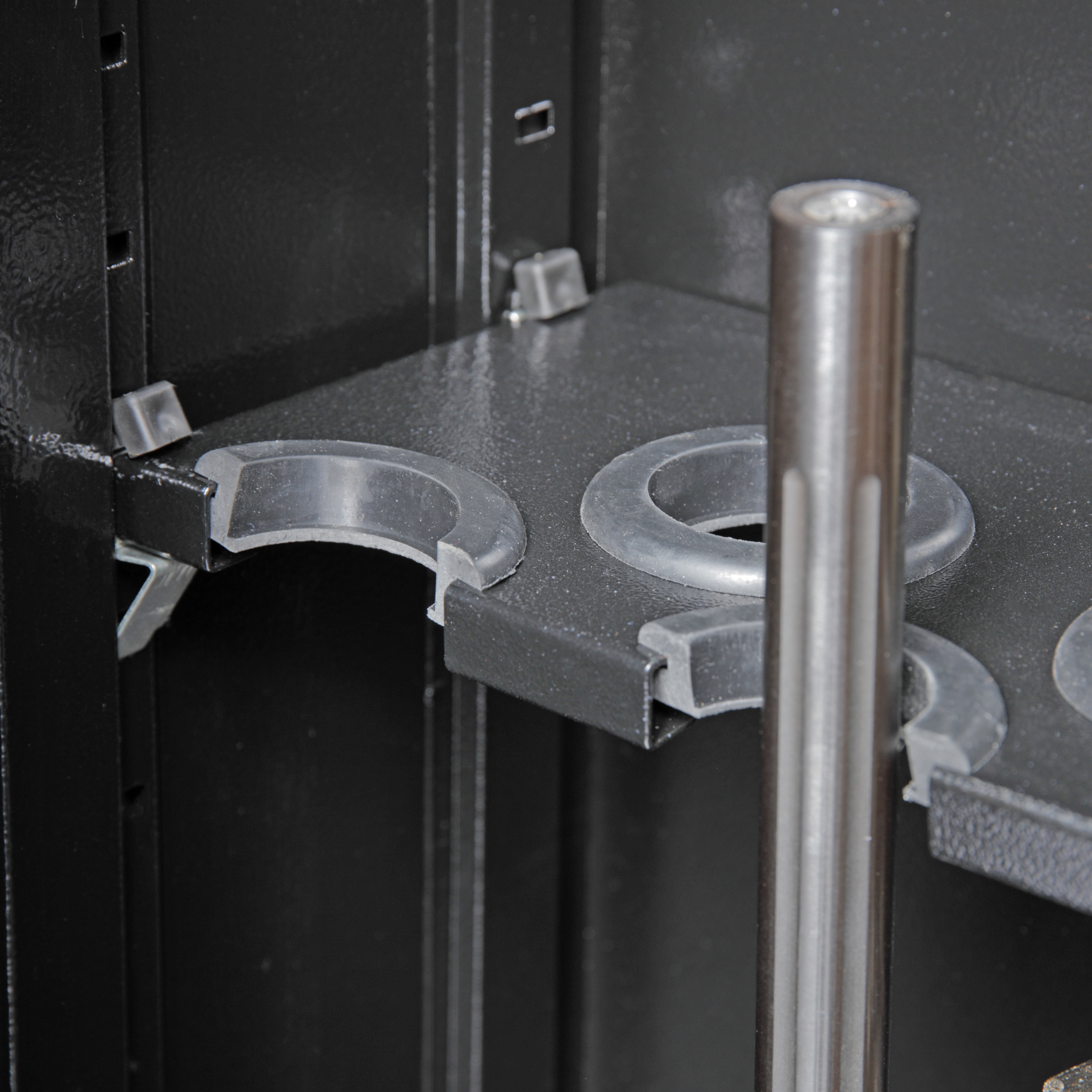 Tuff Stor 10 Gun Metal Security Cabinet, Durable Steel Gun Safe with Key Lock