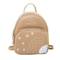 thumbnail image 1 of Mini Mochila Para Mujer, Moda Informal Con Estampado De Flores, Paquete De Cuero Pu, Bolsa De Teléfono De Color Sólido Para Acampar Al Aire Libre, Viajes, Compras Vogacara AP006181-01, 1 of 2