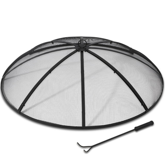 Pantalla para fogatas Lineslife, 91 cm, redonda, resistente, 3,4 kg