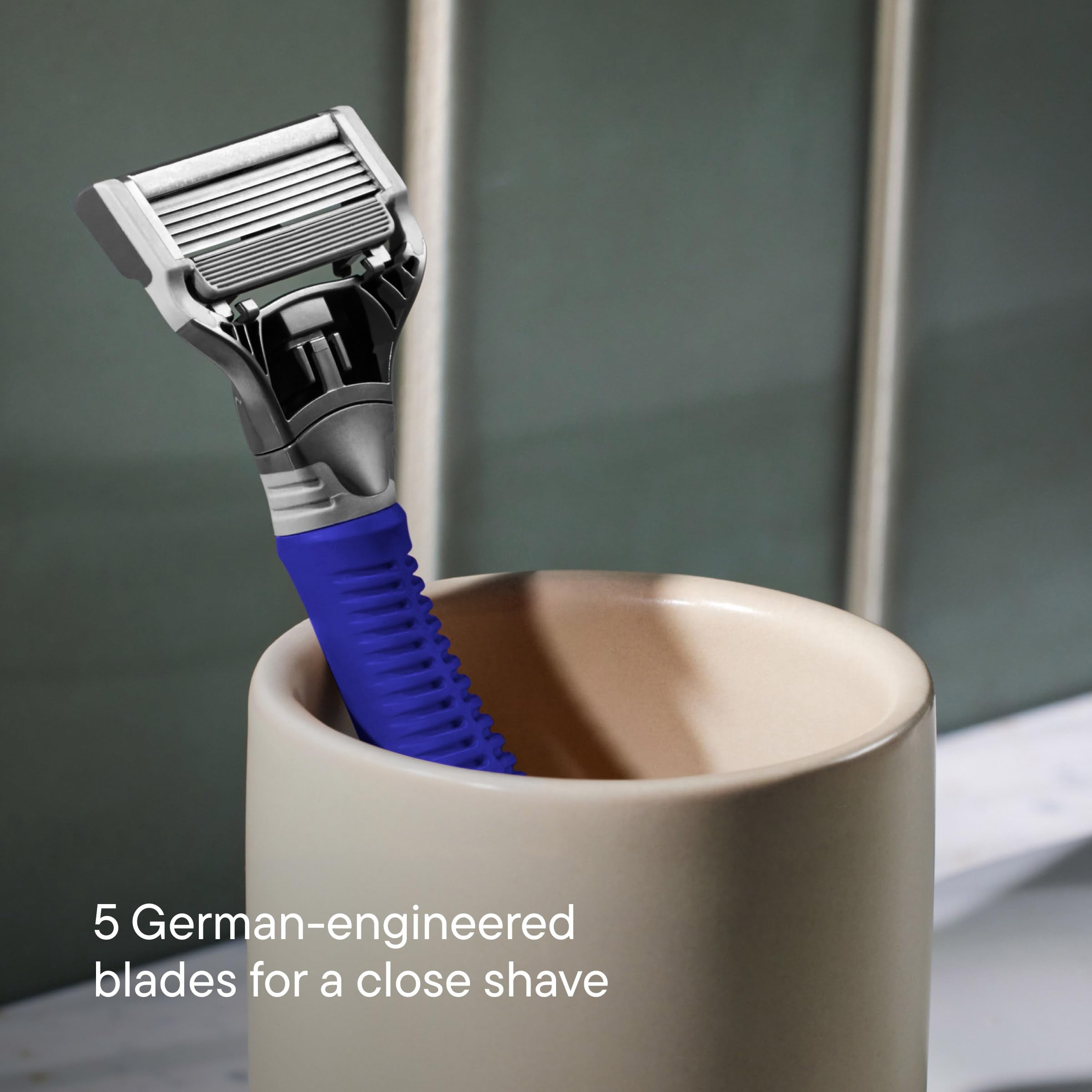 Harry's Razors for Men - Shaving Razors for Men includes a Mens Razor and 3 Razor Blade Refills (Ocean Blue)