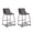 Gray, variant on Signature Design by Ashley Centiar Black Faux Leather Pub Height Bar Stool with Bucket Seat - 39" Tall