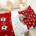 thumbnail image 5 of Erosebridal Football Sport Court 7-Piece Bedding Comforter Set,Soccer Ball Games King Bedding Sets For Kids Boys,Reversible, 5 of 7