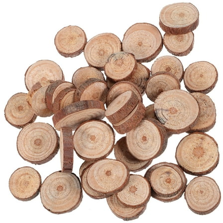 AURARMLET 120-Pcs Small Round Wood Discs for Crafts, Christmas Decorations, Art Projects, and Home Decor Supplies