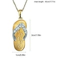 thumbnail image 2 of Necklaces & Pendants Footprint Necklace Footprint Pendant Decorative Chain for Men and Women, 2 of 8