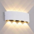 thumbnail image 5 of Modern LED Wall Lamp 8W Indoor Outdoor IP65 Waterproof Up Down Light Bathroom White Warm White, 5 of 5