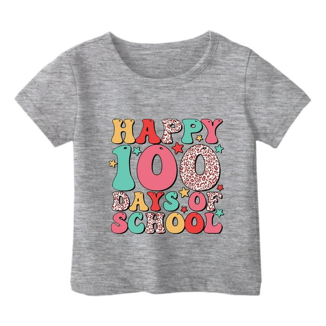 MEZZALL T-Shirts de Mode pour Garçons et Filles, Décontractés, Imprimés, Col Rond, Manches Courtes, Doux, 3-4 Ans
