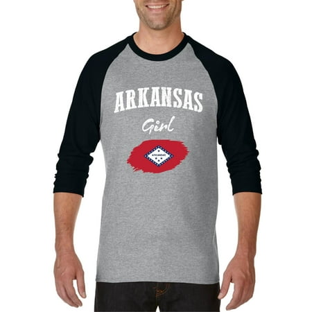 Arkansas Girl - Arkansas Girl Raglan Sleeve Baseball T-Shirt