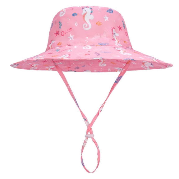 WUANDIXFA Sun Hat Toddler Baby Toddler Sun Hat, Boy Girl Summer UPF 50 Foldable Beach Bucket Hat, Sun Hat for Kids Child 1-3 Years,Mint Green