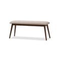 thumbnail image 3 of Home Square 2 Piece Polyester Fabric Dining Bench Set in Light Gray, 3 of 5