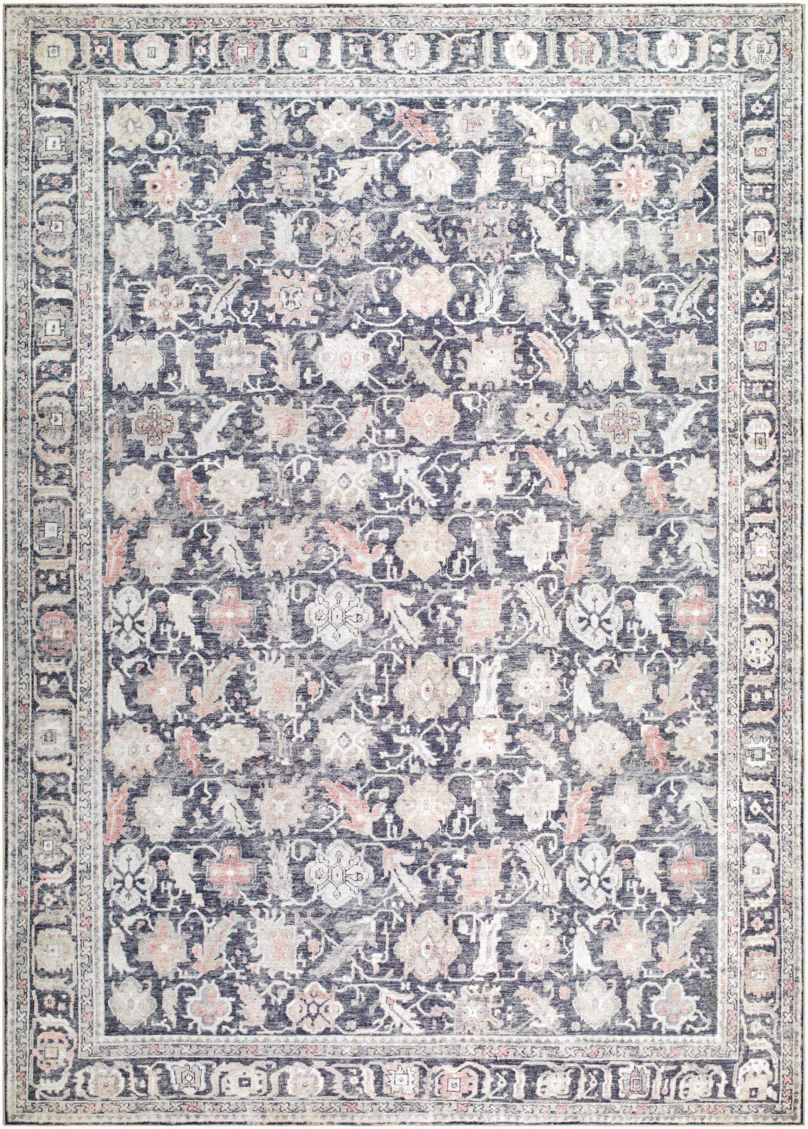 My Texas House Washable Lennon Brown 8'10" x 12' Washable Area Rug