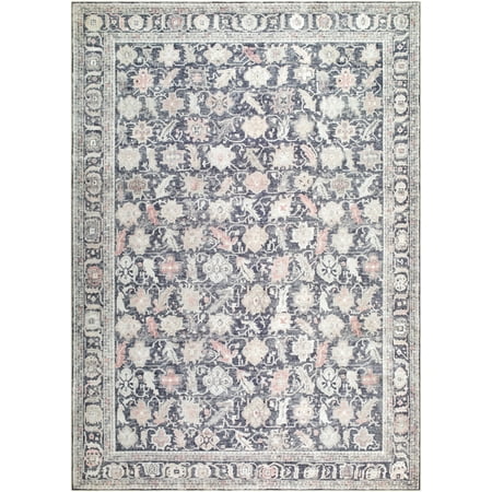 My Texas House Washable Lennon Brown 8'10" x 12' Washable Area Rug